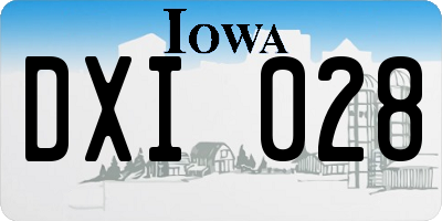IA license plate DXI028