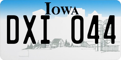 IA license plate DXI044