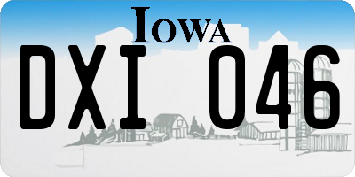 IA license plate DXI046