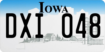 IA license plate DXI048