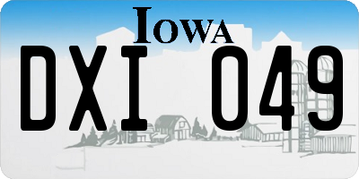 IA license plate DXI049