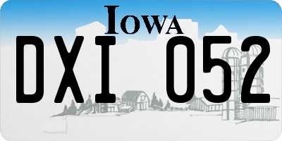 IA license plate DXI052