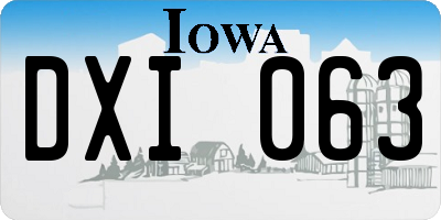 IA license plate DXI063
