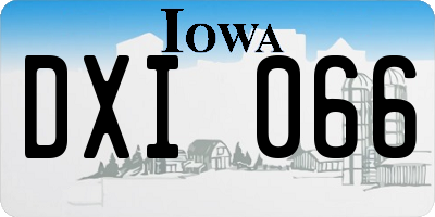 IA license plate DXI066