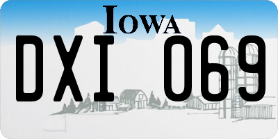 IA license plate DXI069