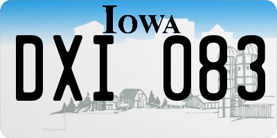 IA license plate DXI083