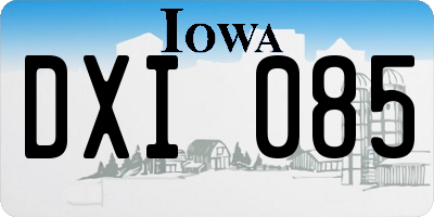 IA license plate DXI085