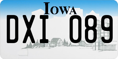 IA license plate DXI089