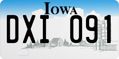 IA license plate DXI091