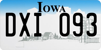 IA license plate DXI093