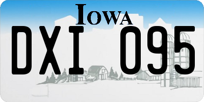 IA license plate DXI095