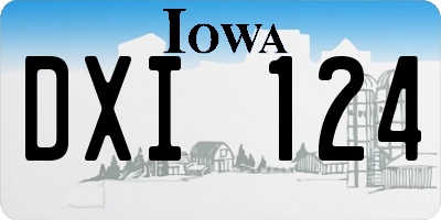 IA license plate DXI124