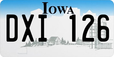IA license plate DXI126