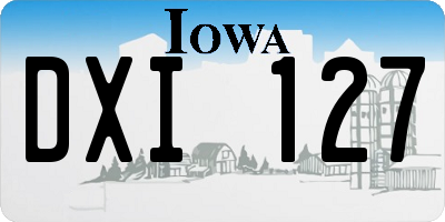 IA license plate DXI127
