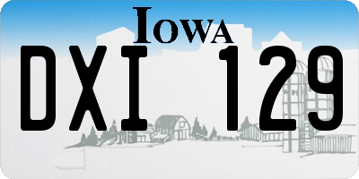 IA license plate DXI129