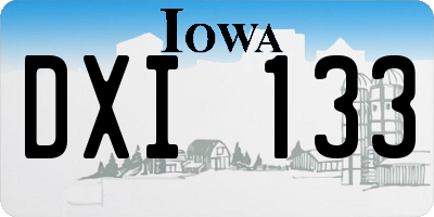 IA license plate DXI133