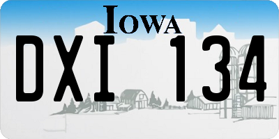 IA license plate DXI134