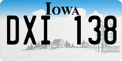 IA license plate DXI138