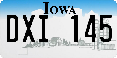 IA license plate DXI145