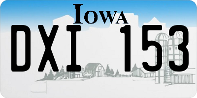 IA license plate DXI153