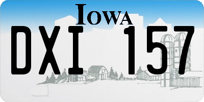 IA license plate DXI157