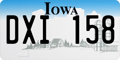 IA license plate DXI158