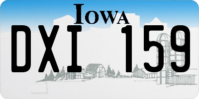 IA license plate DXI159