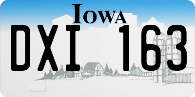 IA license plate DXI163