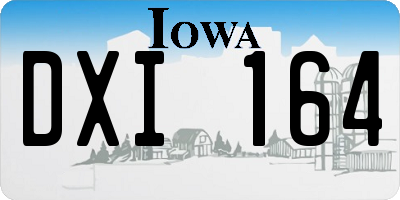 IA license plate DXI164