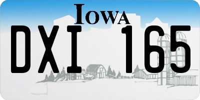 IA license plate DXI165