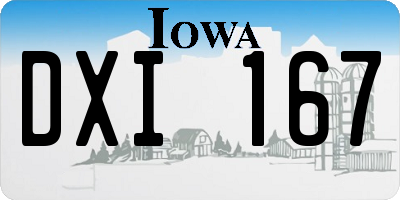 IA license plate DXI167
