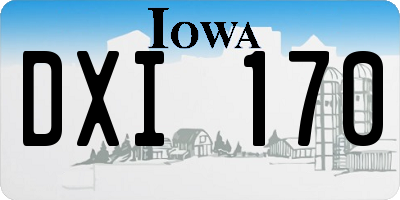 IA license plate DXI170