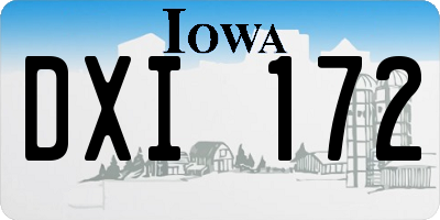 IA license plate DXI172