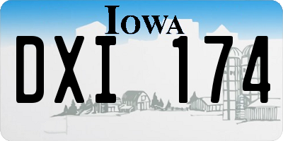 IA license plate DXI174