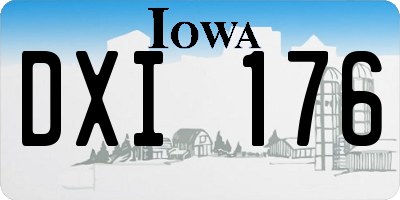IA license plate DXI176