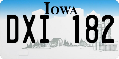IA license plate DXI182