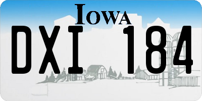 IA license plate DXI184