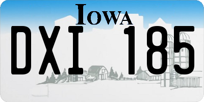 IA license plate DXI185