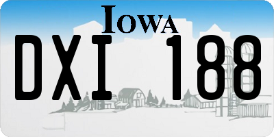IA license plate DXI188