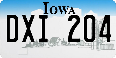 IA license plate DXI204