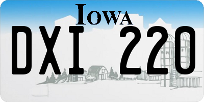 IA license plate DXI220