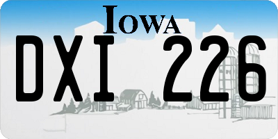 IA license plate DXI226