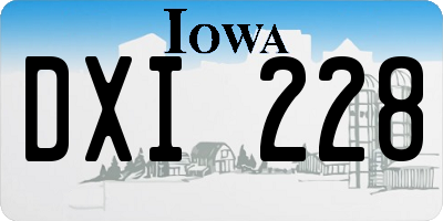 IA license plate DXI228