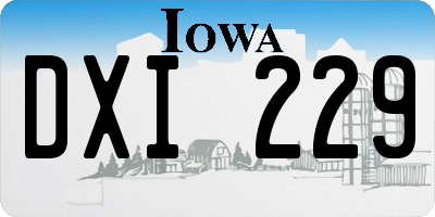 IA license plate DXI229