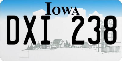 IA license plate DXI238