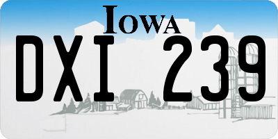 IA license plate DXI239