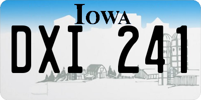 IA license plate DXI241