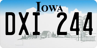 IA license plate DXI244