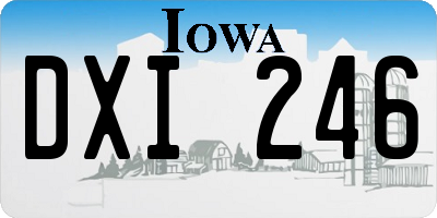 IA license plate DXI246
