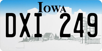 IA license plate DXI249
